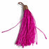 Rani Pink Color Thread Tassels With Metal Hanging Set Of 20